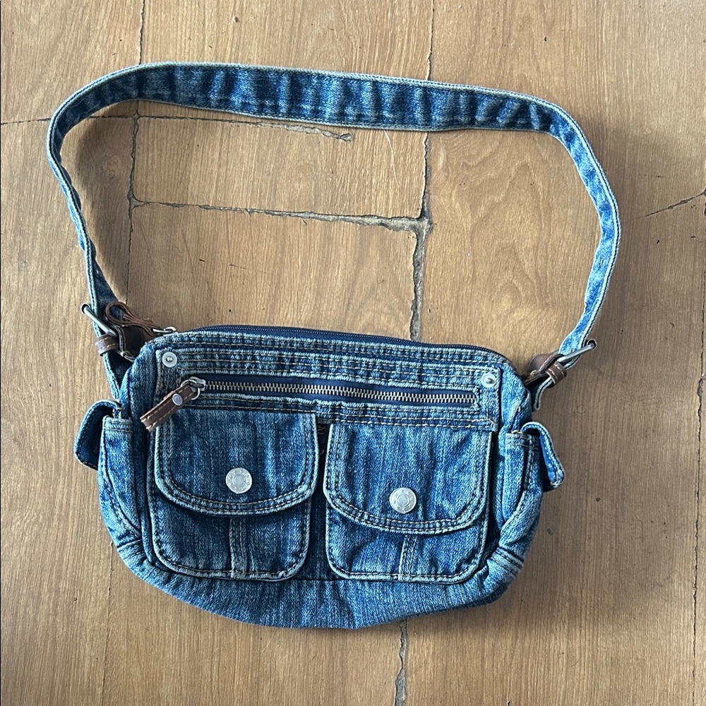 Vintage Y2K Stylish Blue Denim Purse